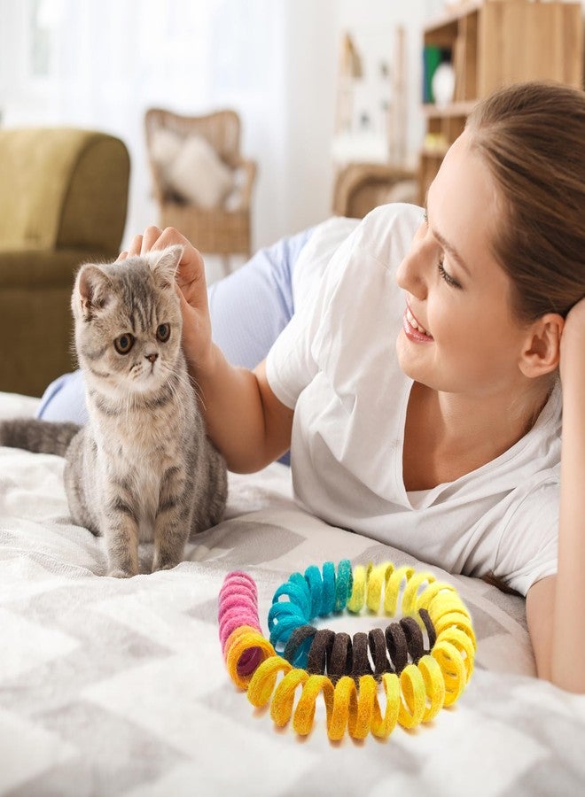 Glaciart One XL Felt Spring Cat Toy – Soft Fuzzy Enrichment 100% Natural Wool - Interactive Stretchable Play Cat Toy Set - Safe for Pets, Non-AZO Colored Dyes - 40” Long - Image 4